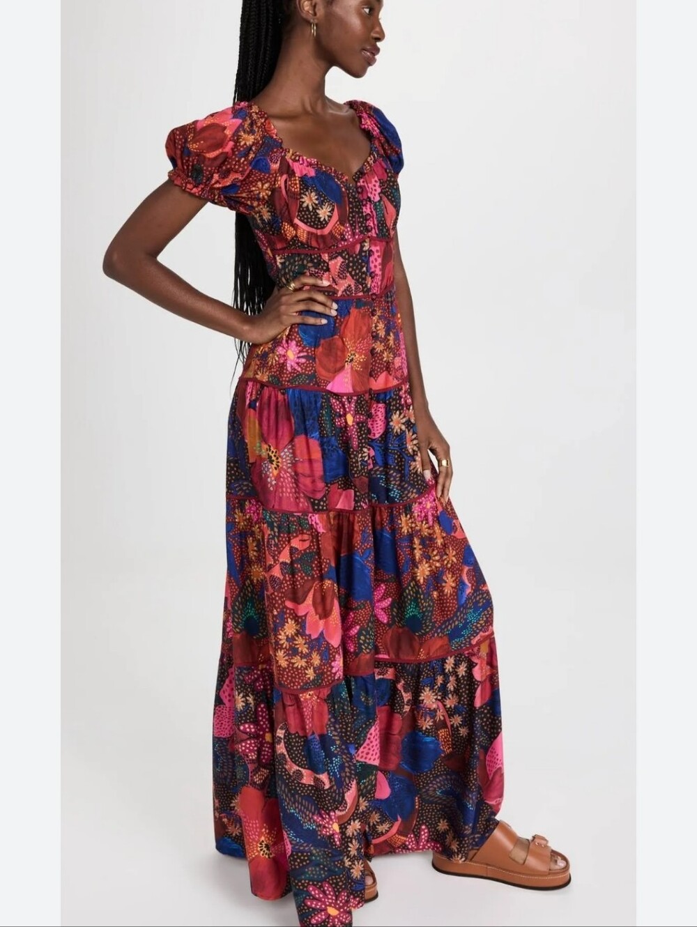 NWT FARM RIO | $260 Mixed Garden Snake Maxi Dress - Picture 6 of 9